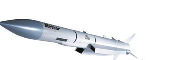 This photo shows an air-to-air mid-range Meteor missile. (Yonhap)
