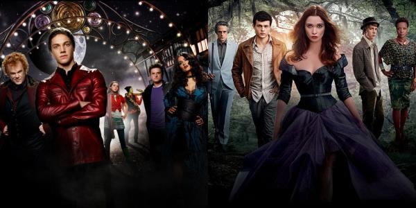 Split image showing the casts of Cirque Du Freak and Beautiful Creatures.